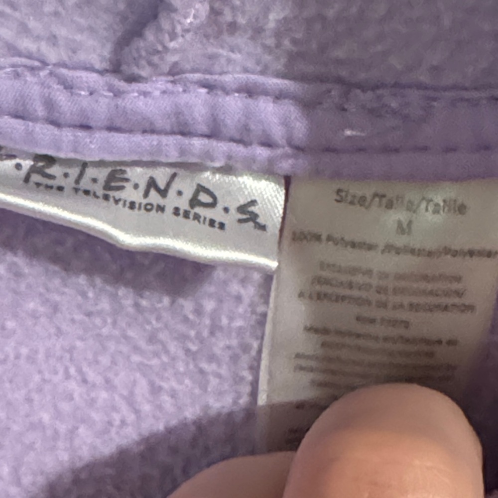 Lavender FRIENDS Hoodie – Junior Girls Medium - Picture 3 of 5